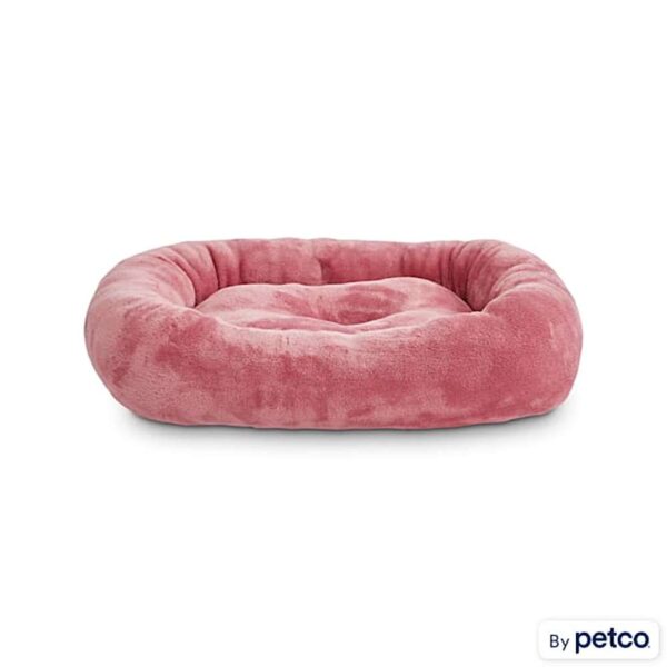 EveryYay Snooze Fest Mauve Rectangle Lounger Cat Bed, 19" L X 16" W X 3.5" H